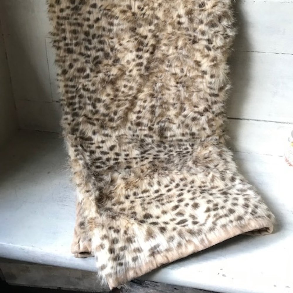 Faux Fur Animal Print Throw